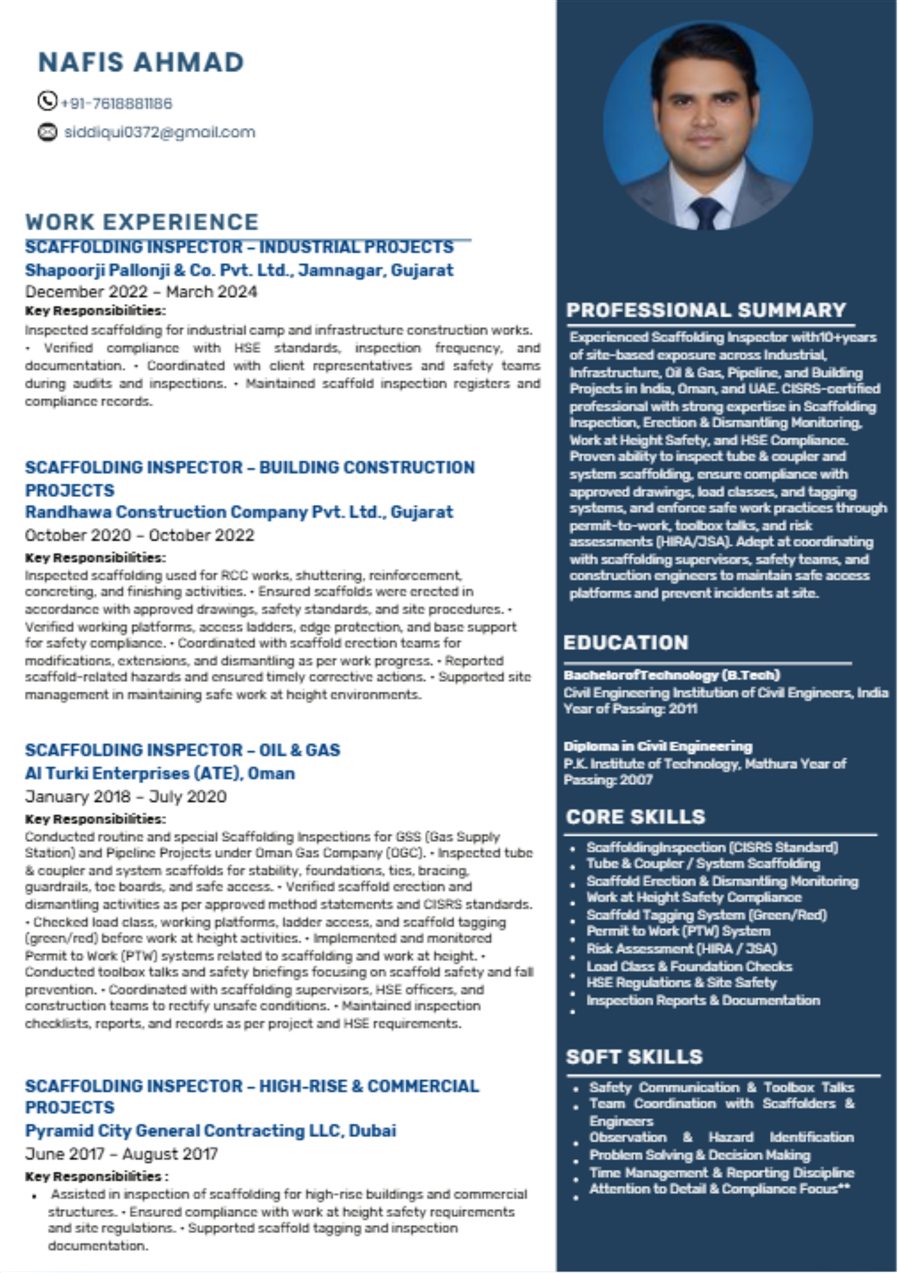 Professional resume sample 16