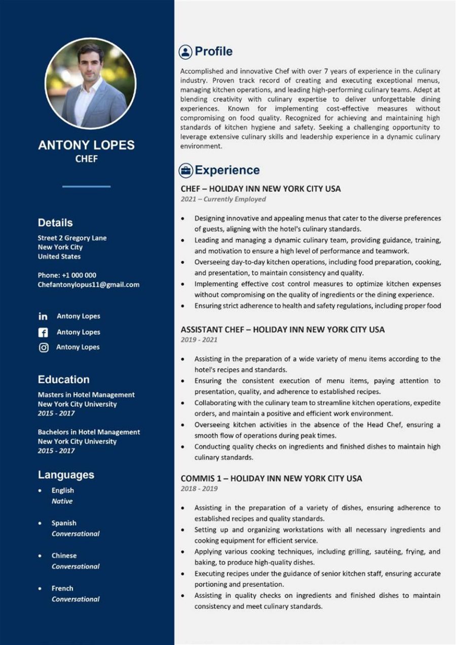Professional resume sample 18